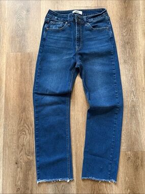 JBD Dark Wash Raw Hem Jeans Size 27
